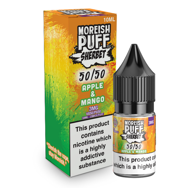 Moreish Puff Sherbet 50/50: Apple & Mango Sherbet 10ml E-Liquid