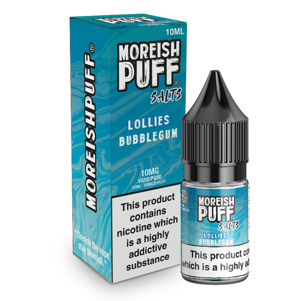 Moreish Puff Lollies Bubblegum Nic Salt 10ml