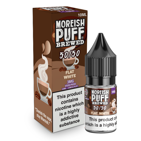 Moreish Puff Brewed 50/50: Flat White 10ml E-Liquid