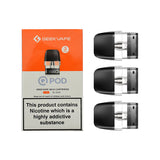 Geek Vape Q Series Replacement Pods 3 Pack 0.6ohm (18-25w)