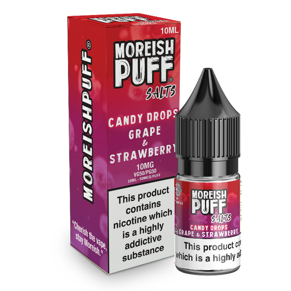 Moreish Puff Grape & Strawberry Candy Drops Nic Salt 10ml