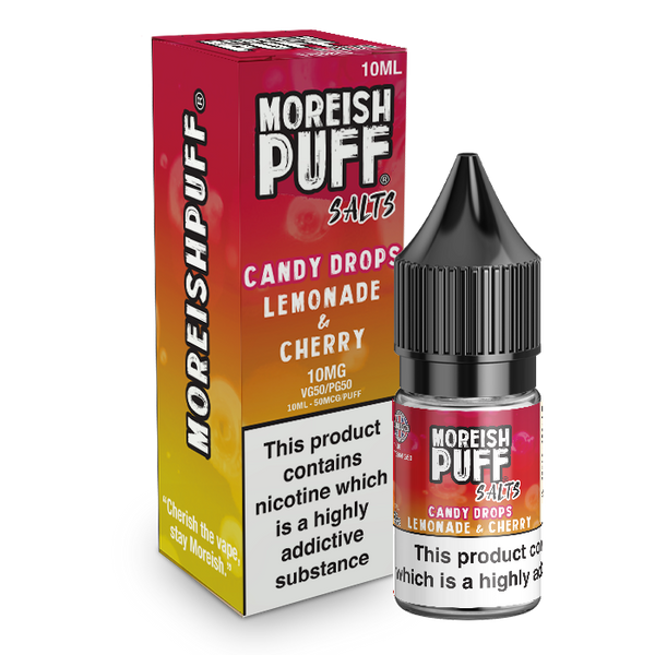Moreish Puff Lemonade & Cherry Candy Drops Nic Salt 10ml