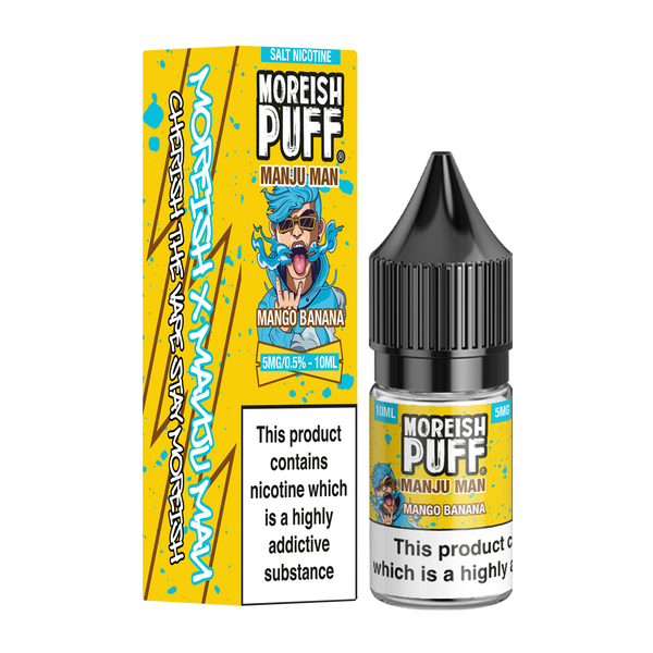 Moreish Puff Manju Man Mango Banana 10ml Nic Salt E-Liquid