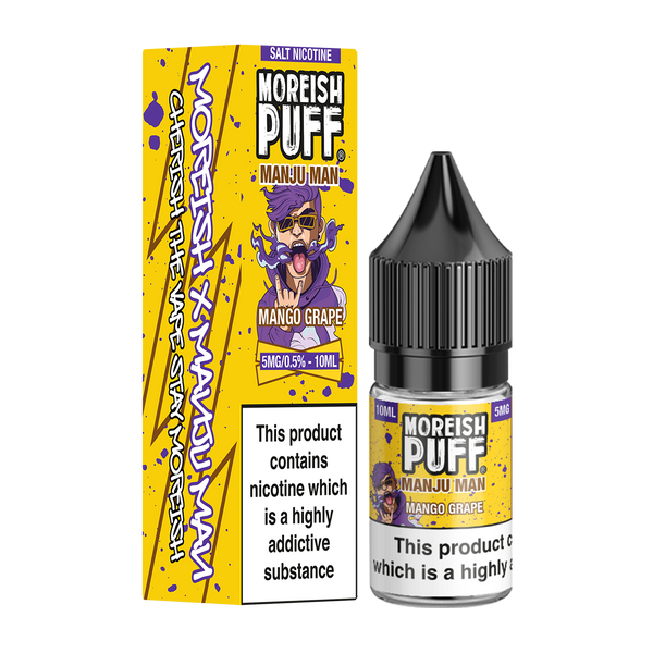 Moreish Puff Manju Man Mango Grape 10ml Nic Salt E-Liquid