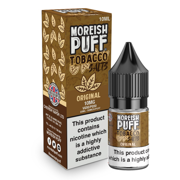 Original Tobacco Nic Salt by Moreish Puff 10ml 10mg