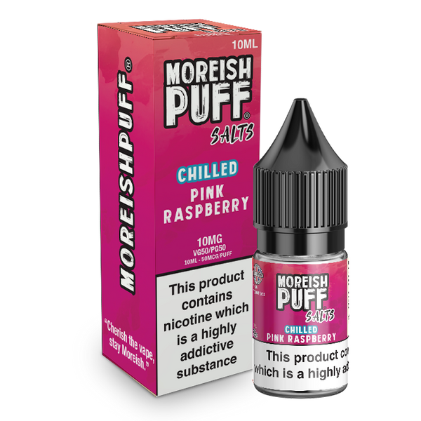 Moreish Puff Pink Raspberry Chilled Nic Salt 10ml