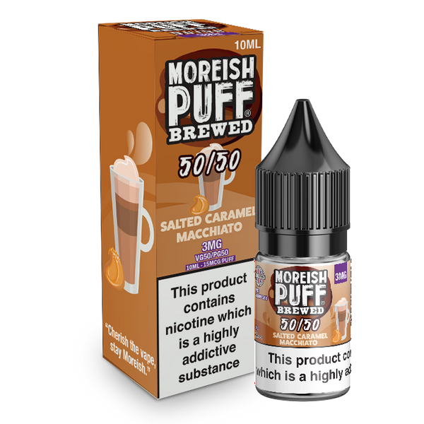 Moreish Puff Brewed 50/50: Salted Caramel Macchiato 10ml E-Liquid
