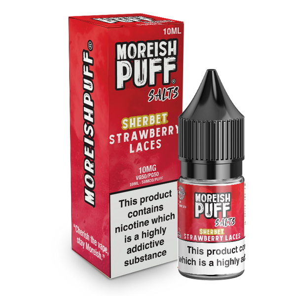 Moreish Puff Strawberry Laces Sherbet Nic Salt 10ml