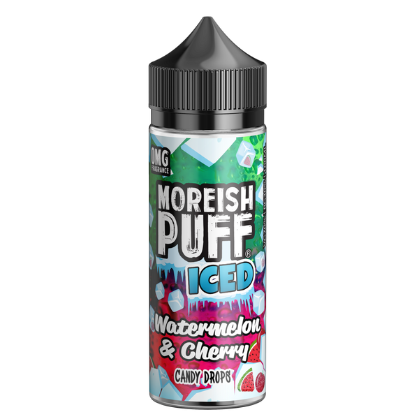 Moreish Puff Iced Watermelon & Cherry Candy Drops 0mg 100ml Shortfill E-Liquid
