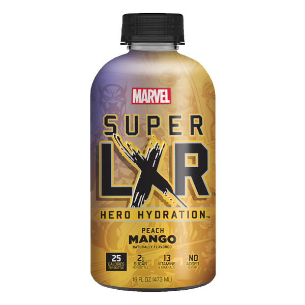 AriZona x Marvel Super LXR Hydration Drink - Peach Mango - 1 Bottle (475ml)