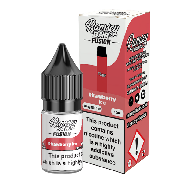 Ramsey Bar Fusion Strawberry Ice 10ml Nic Salt 10mg