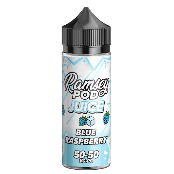 Ramsey Pod Juice Blue Raspberry Ice 0mg 100ml Short Fill E-Liquid - Price Marked