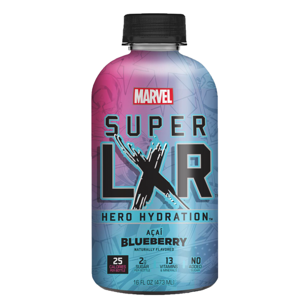 AriZona x Marvel Super LXR Hydration Drink - Acai Blueberry - 1 Bottle (475ml)