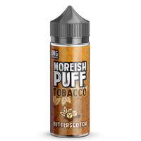 Moreish Puff Tobacco: Butterscotch Tobacco 0mg 100ml Shortfill E-Liquid