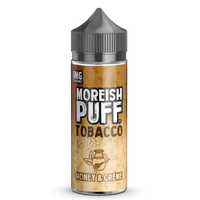 Moreish Puff Tobacco: Honey and Cream Tobacco 0mg 100ml Shortfill E-Liquid