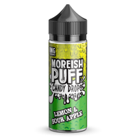 Moreish Puff Candy Drops: Lemon & Sour Apple Candy Drops 0mg 100ml Shortfill E-Liquid