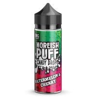 Moreish Puff Candy Drops: Watermelon & Cherry Candy Drops 0mg 100ml Shortfill E-Liquid
