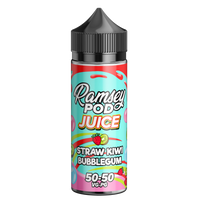 Ramsey Pod Juice Straw Kiwi Bubblegum 0mg 100ml Short Fill E-Liquid - Price Marked