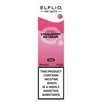 ELFLIQ Official Elf Bar Nic Salt 10ml Strawberry Ice Cream 10mg