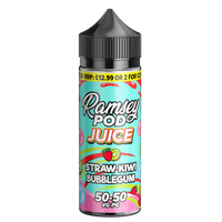 Ramsey Pod Juice Straw Kiwi Bubblegum 0mg 100ml Short Fill E-Liquid - Non Price Marked